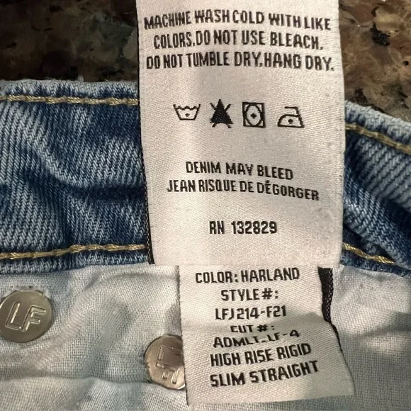 LOVERS + FRIENDS Revolve Reece High Rise Slim Straight Harland Denim Size 30 - Picture 13 of 16